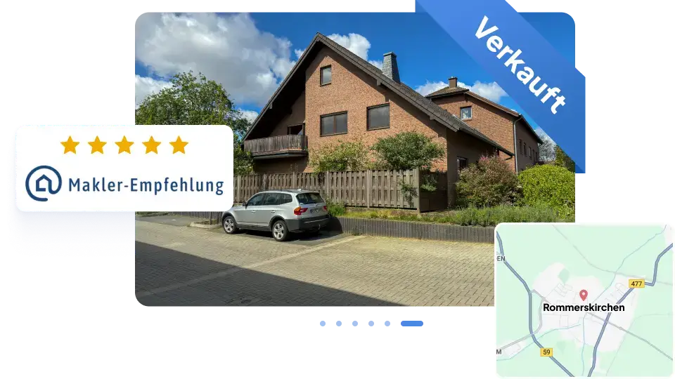 Anzeige eines Immobilienmaklers aus Grevenbroich.