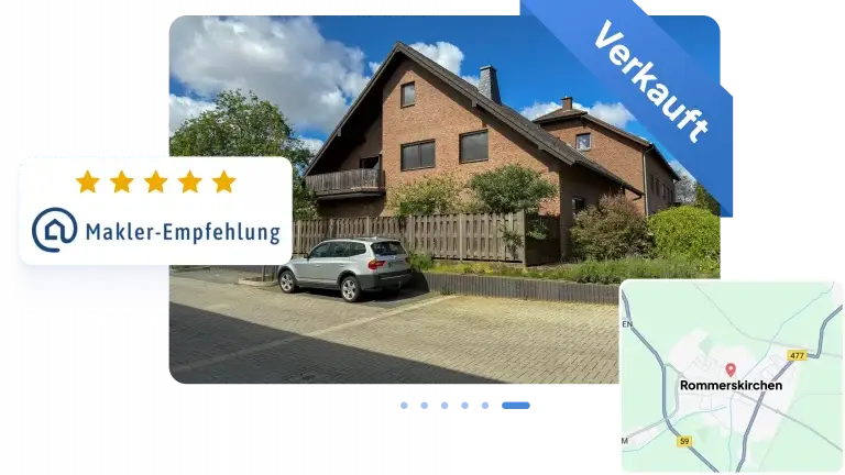 Anzeige eines Immobilienmaklers aus Grevenbroich.