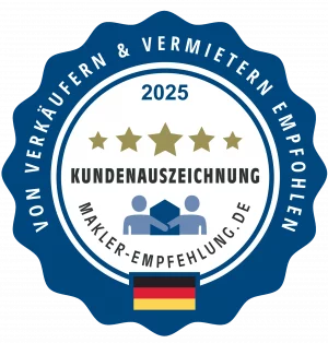 Rohner Immobilien wurde ausgezeichnet von makler-empfehlung.de