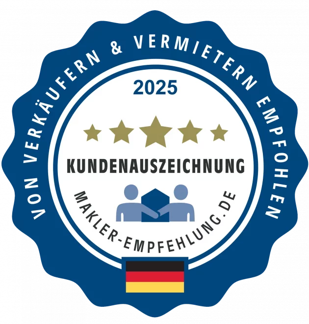 Rohner Immobilien wurde ausgezeichnet von makler-empfehlung.de